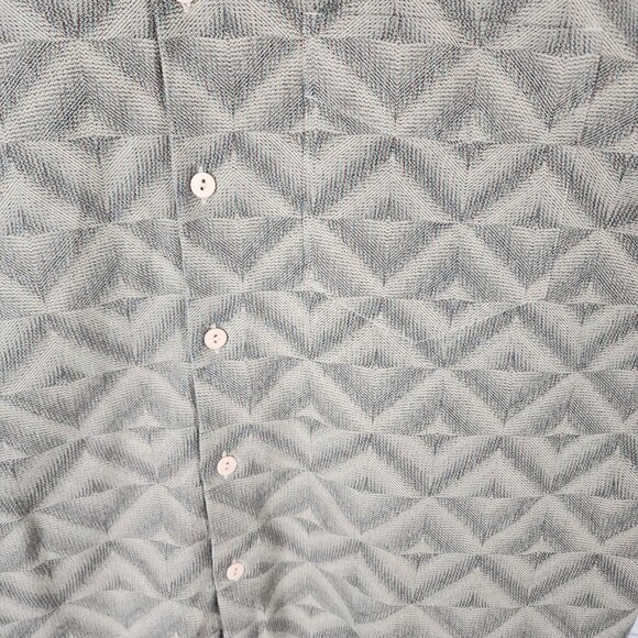 Jhane Barnes Diamond Jacquard Woven Cotton Button Front Shirt - Picture 2 of 7